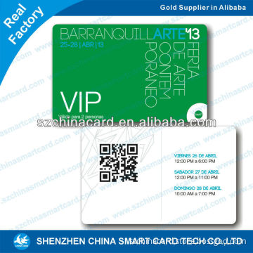 printed plastic vip gift card pvc card with qr code
